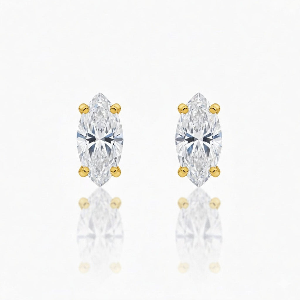 Marquise Cut Diamond Stud Earrings - 2.00ct