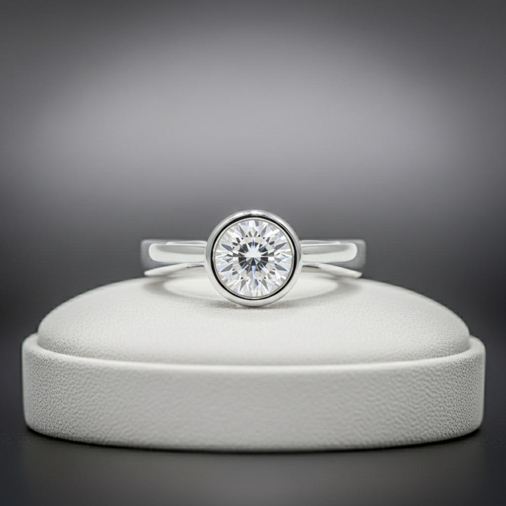 The Round Bezel Solitaire Engagement Ring - 2.00ct