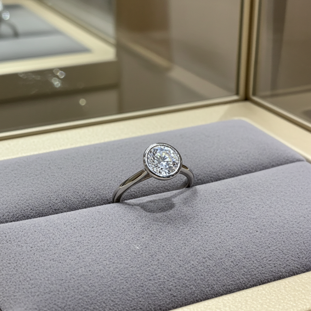 The Round Bezel Solitaire Engagement Ring - 2.00ct