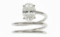 Spiral Oval Diamond Ring - 2.00ct