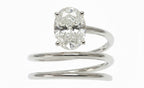 Spiral Oval Diamond Ring - 2.00ct