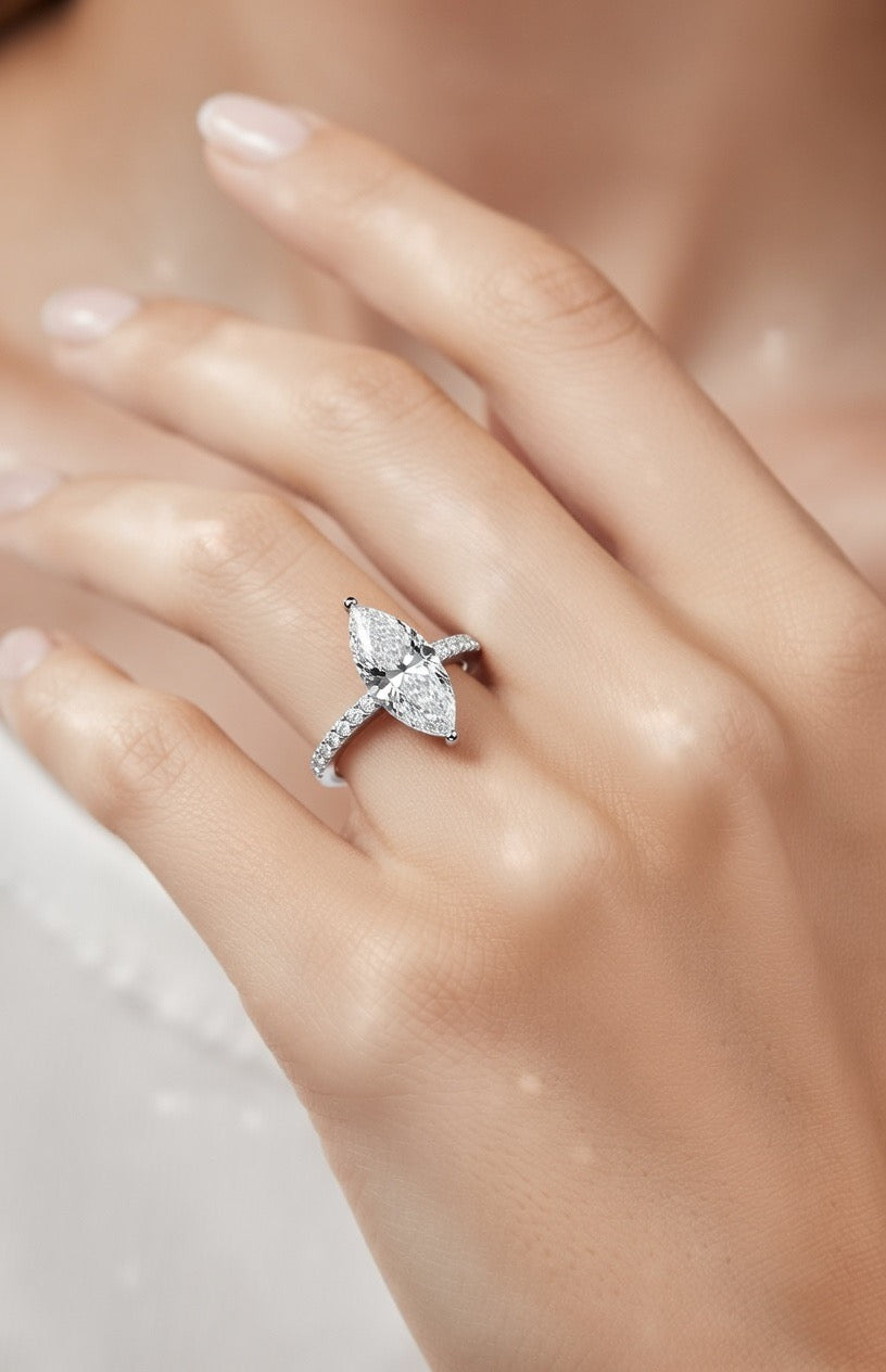 The Marquise Solitaire Engagement Ring - 2.20ct