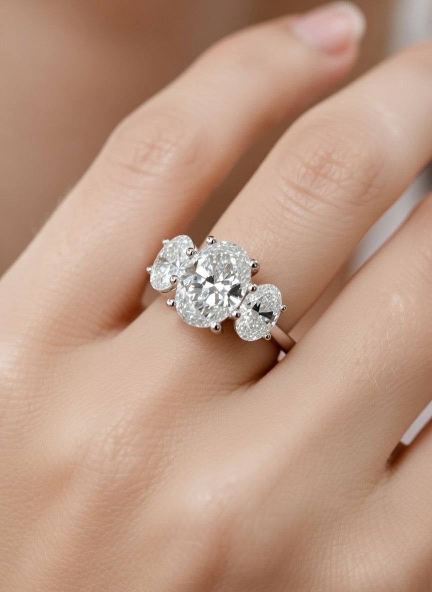 The Triple Oval Engagement Ring - 3.40ct