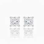 Princess Cut Diamond Stud Earrings - 2.00ct