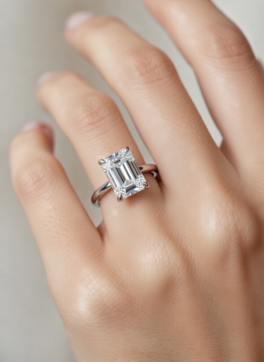 The Emerald Hidden Halo Engagement Ring - 2.60ct