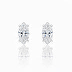 Marquise Cut Diamond Stud Earrings - 2.00ct