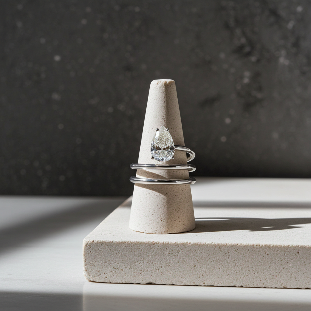 Spiral Pear Diamond Ring - 2.00ct