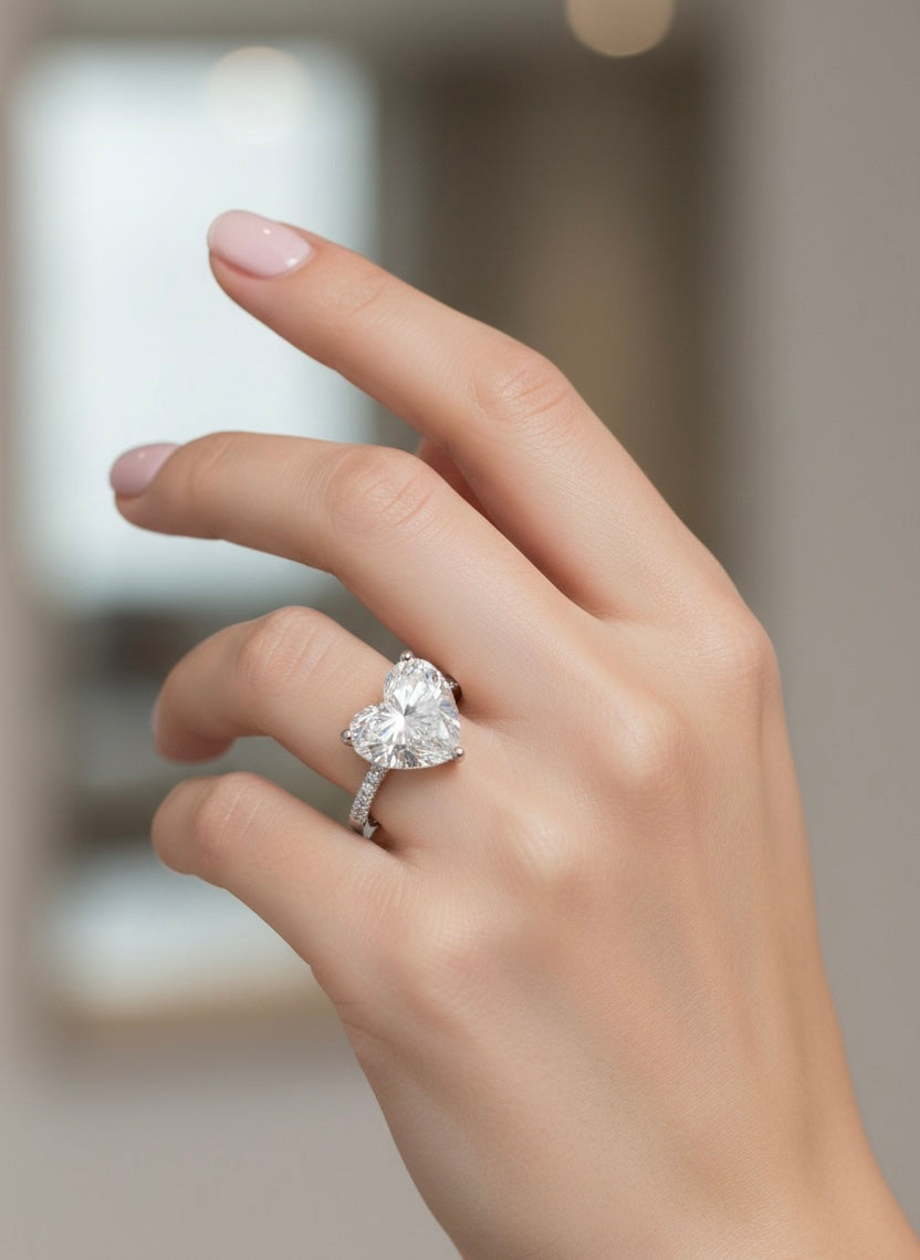 The Heart Solitaire Engagement Ring - 2.25ct