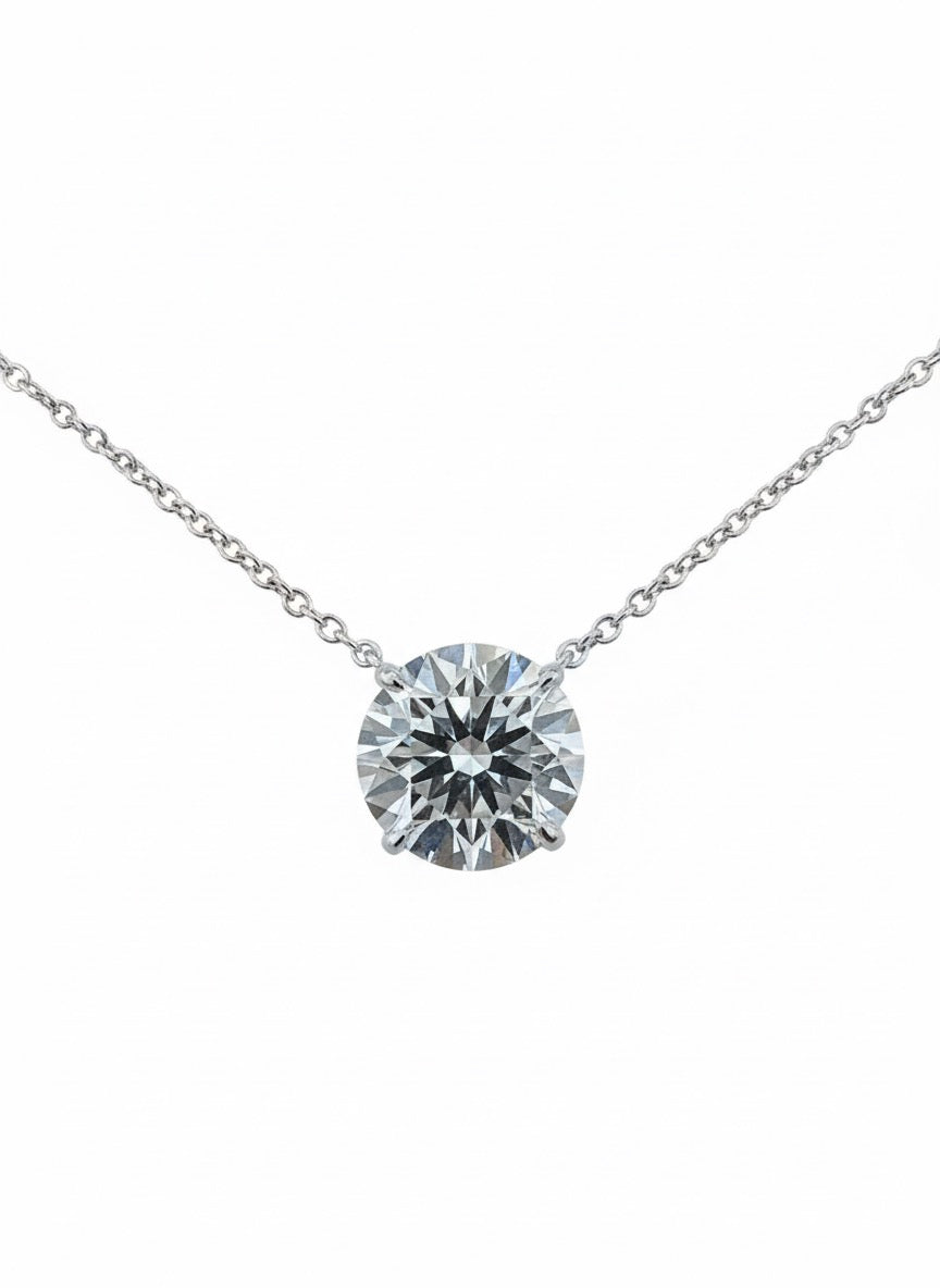 Round Solitaire Necklace - 1.50ct