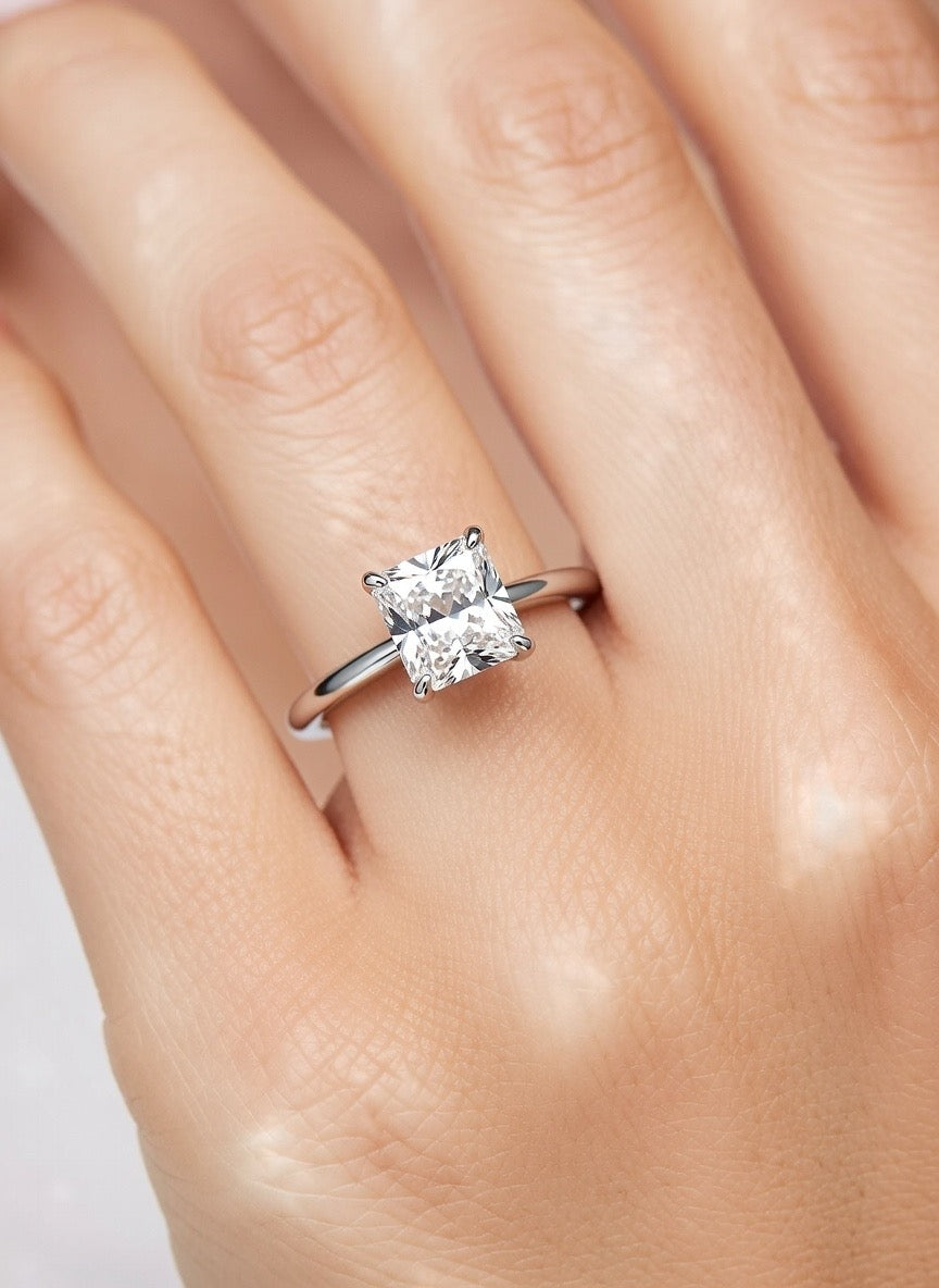 The Princess Classic Solitaire Engagement Ring - 2.00ct