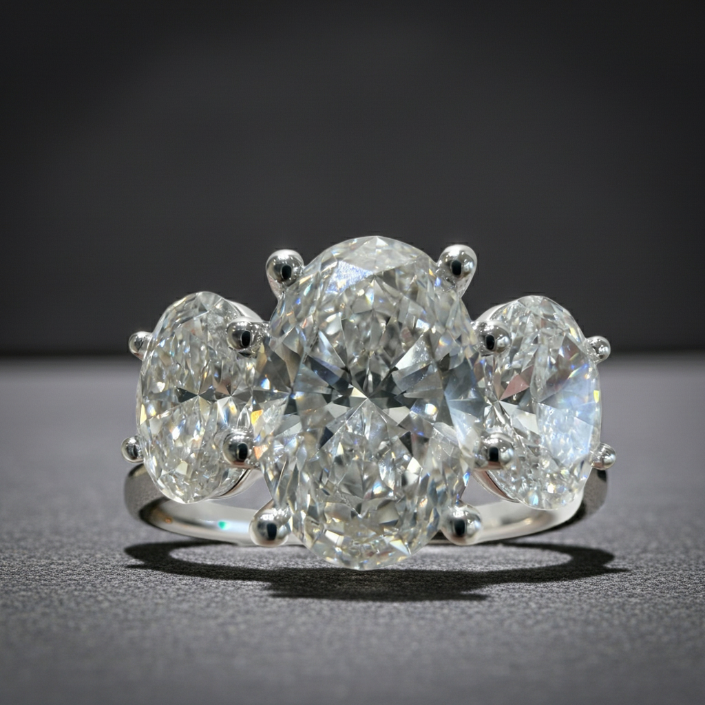 The Triple Oval Engagement Ring - 3.40ct