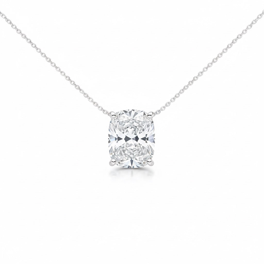 Cushion Solitaire Necklace - 1.50ct