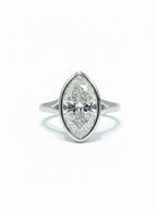 The Marquise Bezel Solitaire Engagement Ring - 2.00ct