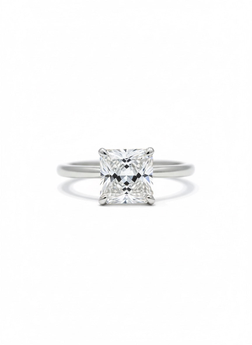 The Princess Classic Solitaire Engagement Ring - 2.00ct