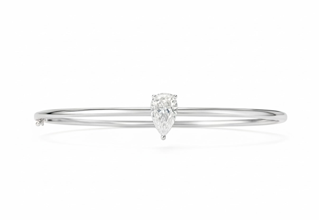 Pear Diamond Bangle - 1.00ct