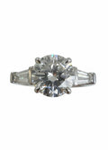 The Round Solitaire Engagement Ring with Tapered Baguettes - 1.95ct