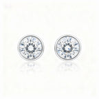 Bezel Round Diamond Earrings - 2.00ct