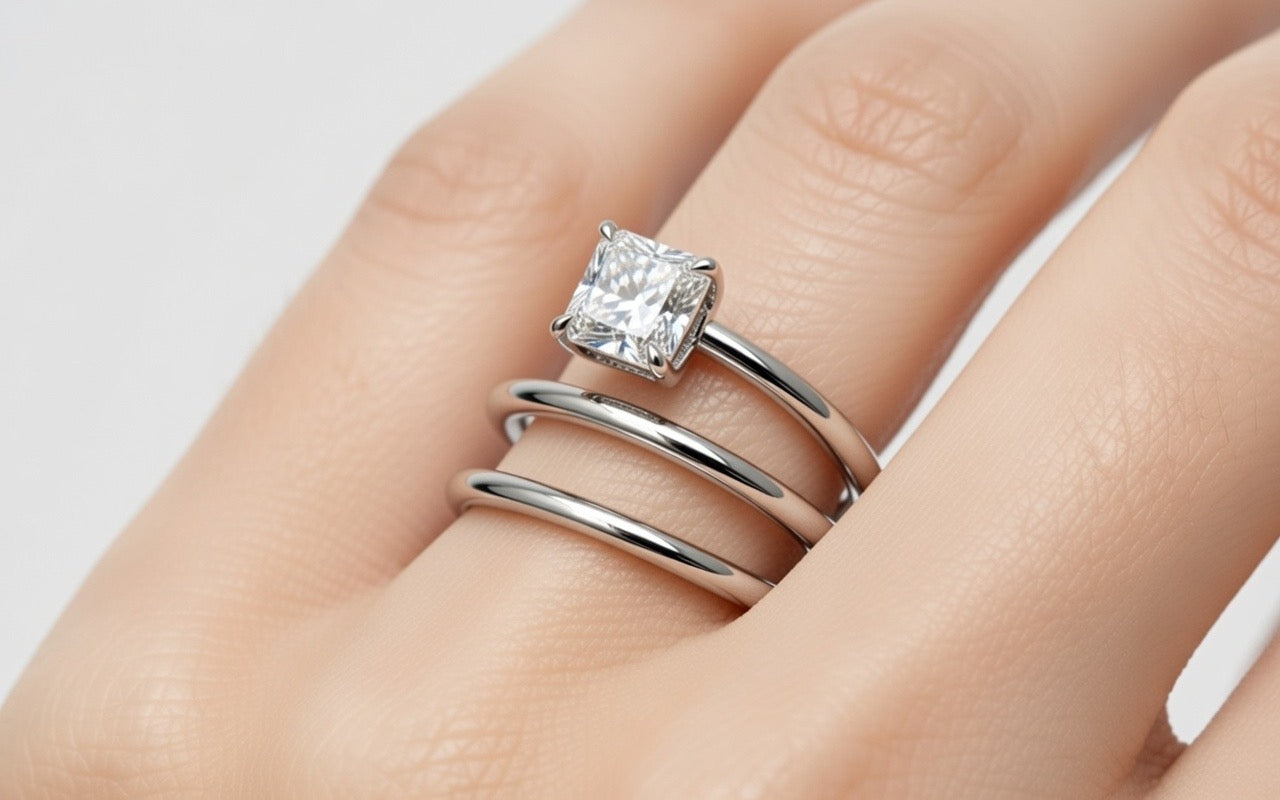 Spiral Princess Diamond Ring - 1.00ct