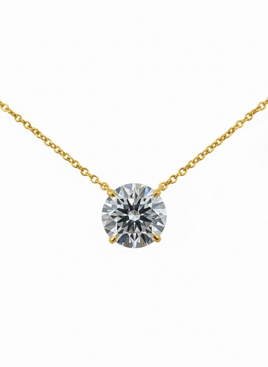 Round Solitaire Necklace - 1.50ct