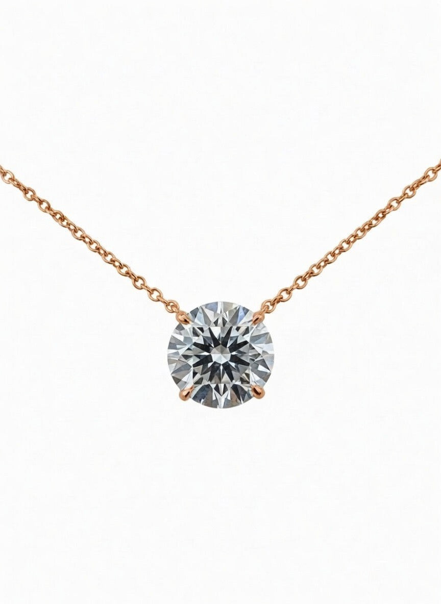 Round Solitaire Necklace - 1.50ct