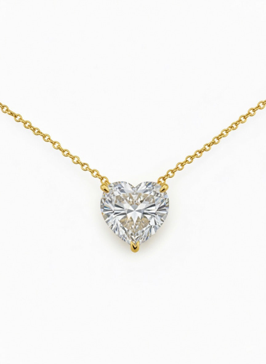 Heart Solitaire Necklace - 1.50ct