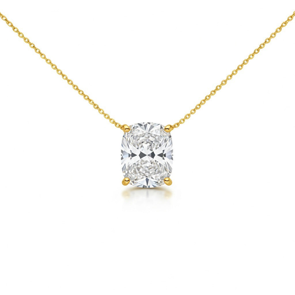 Cushion Solitaire Necklace - 1.50ct