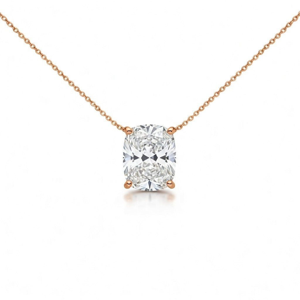 Cushion Solitaire Necklace - 1.50ct