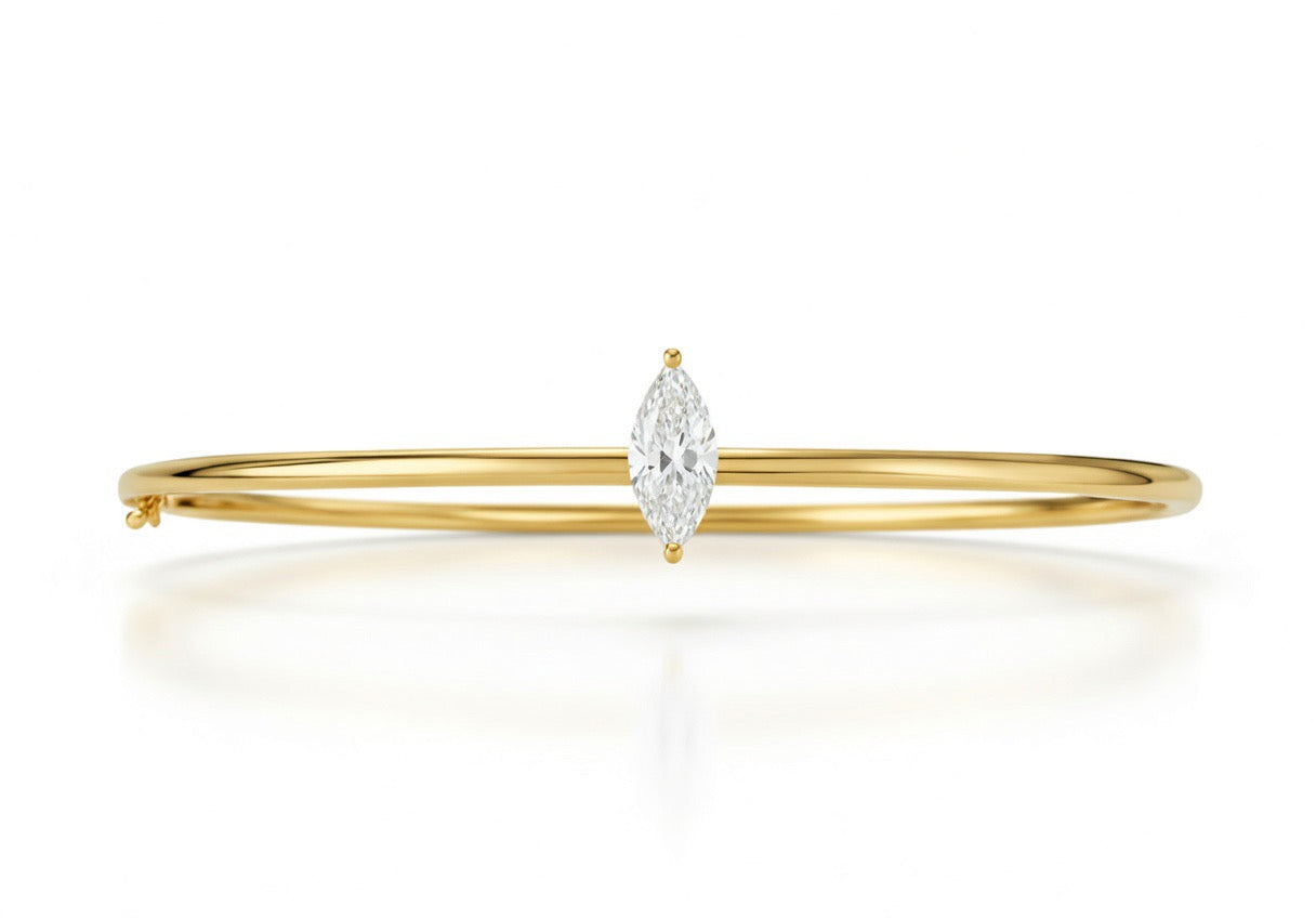 Marquise Diamond Bangle - 1.00ct