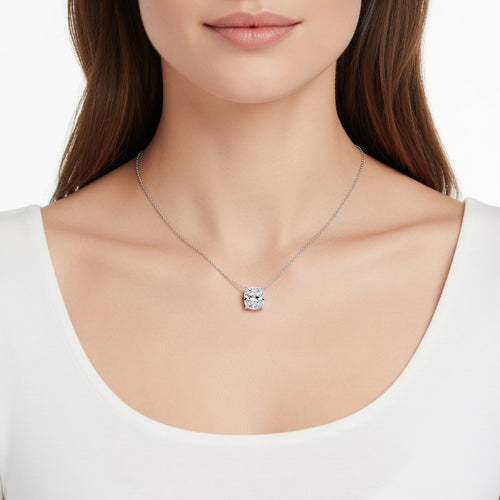 Cushion Solitaire Necklace - 1.50ct