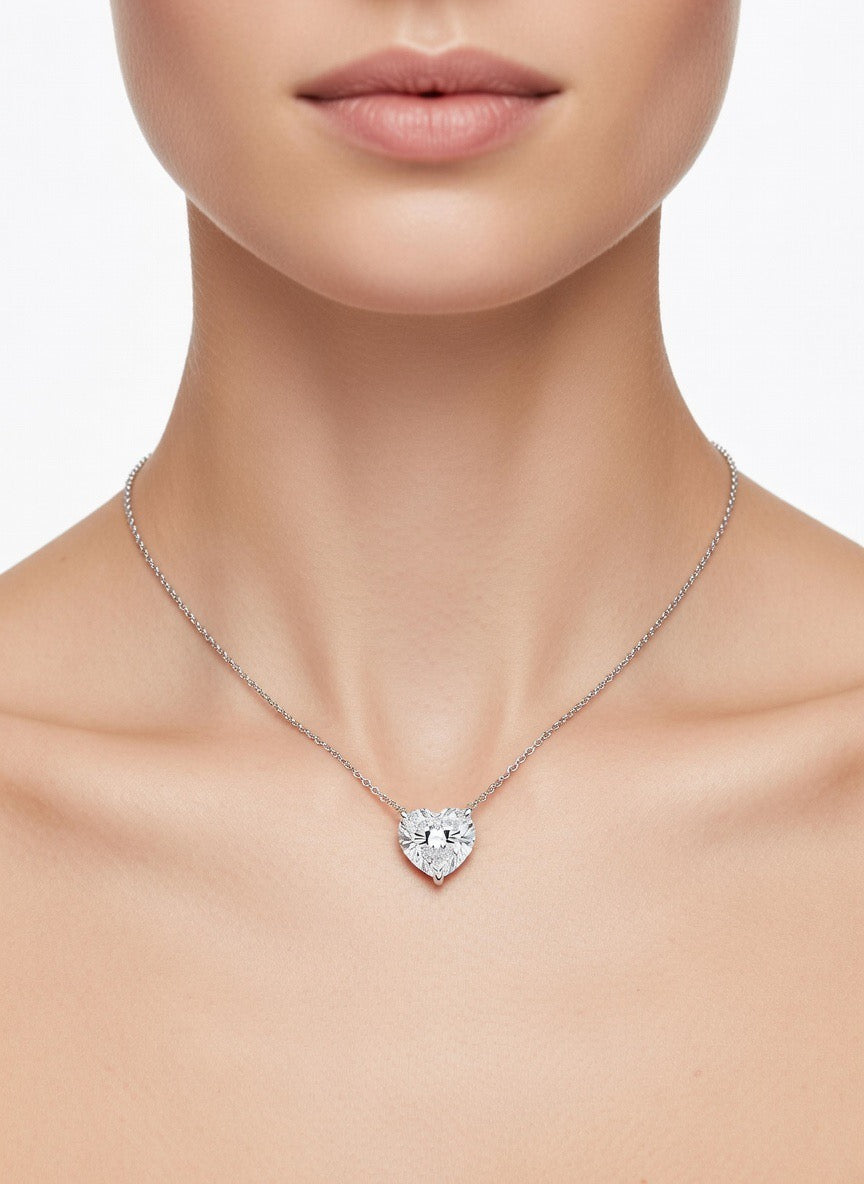Heart Solitaire Necklace - 1.50ct