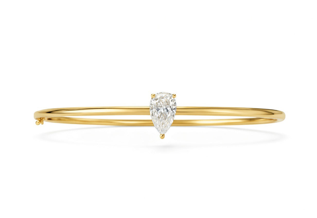Pear Diamond Bangle - 1.00ct