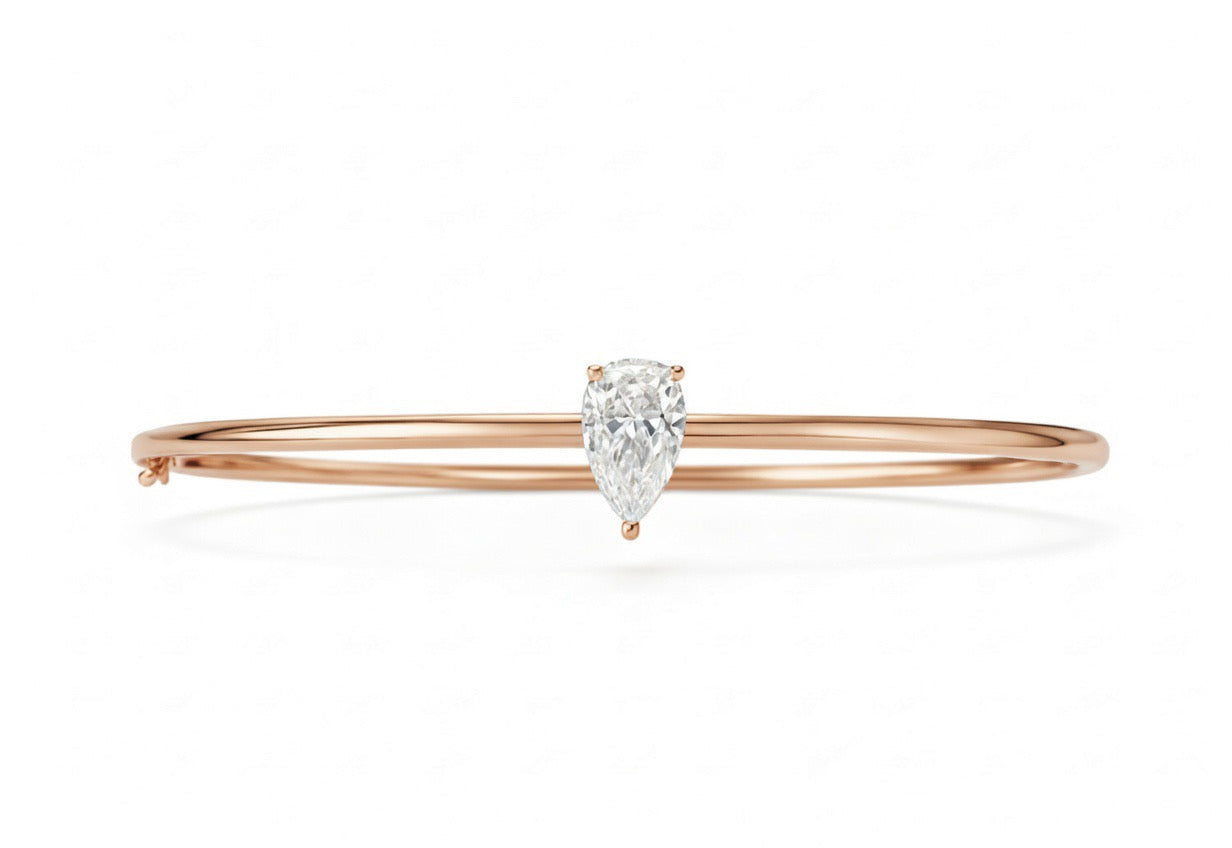 Pear Diamond Bangle - 1.00ct