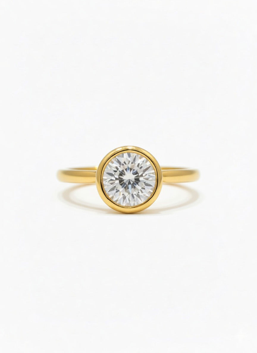 The Round Bezel Solitaire Engagement Ring - 2.00ct
