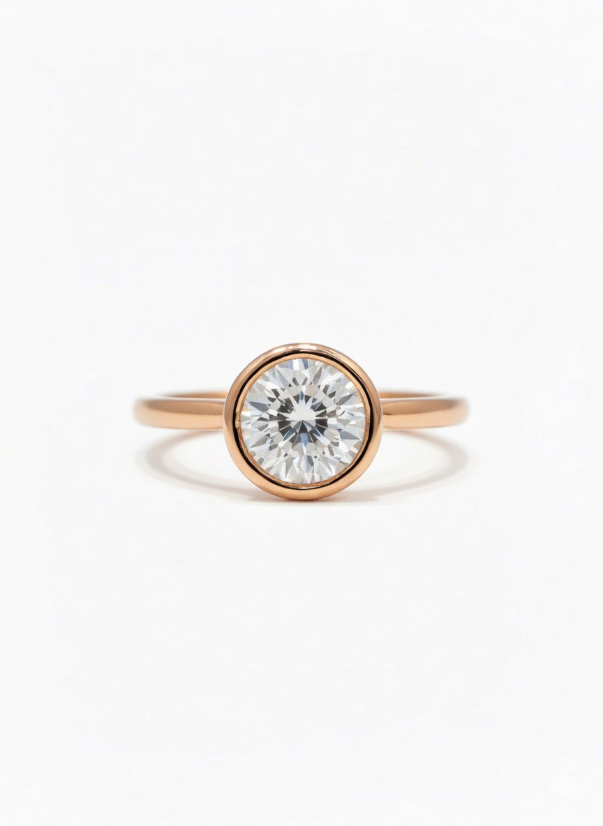 The Round Bezel Solitaire Engagement Ring - 2.00ct