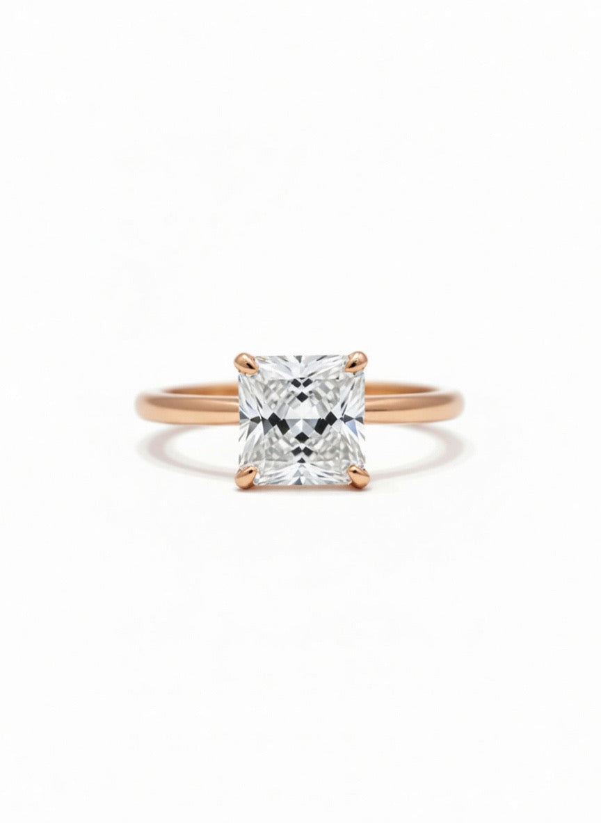 The Princess Classic Solitaire Engagement Ring - 2.00ct