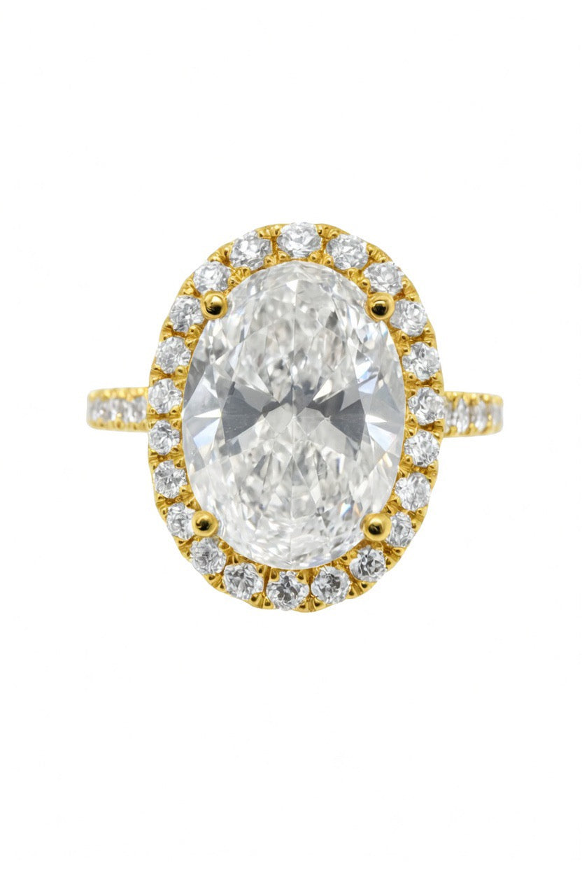 The Oval Halo Engagement Ring - 2.80ct