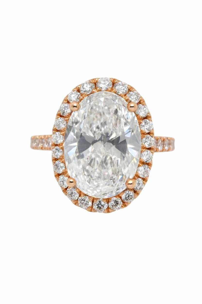 The Oval Halo Engagement Ring - 2.80ct