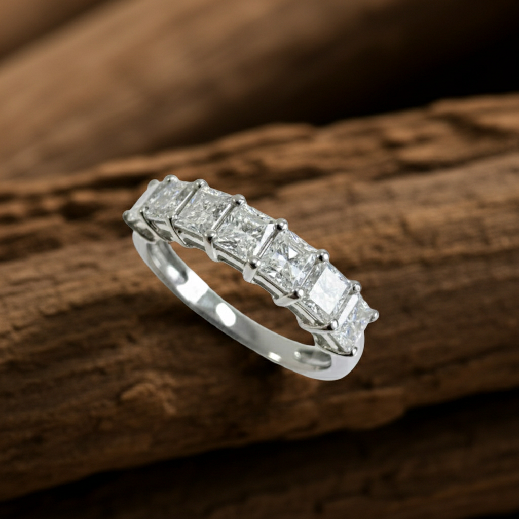 Half Eternity Band - Princess Cut - 1.00ct