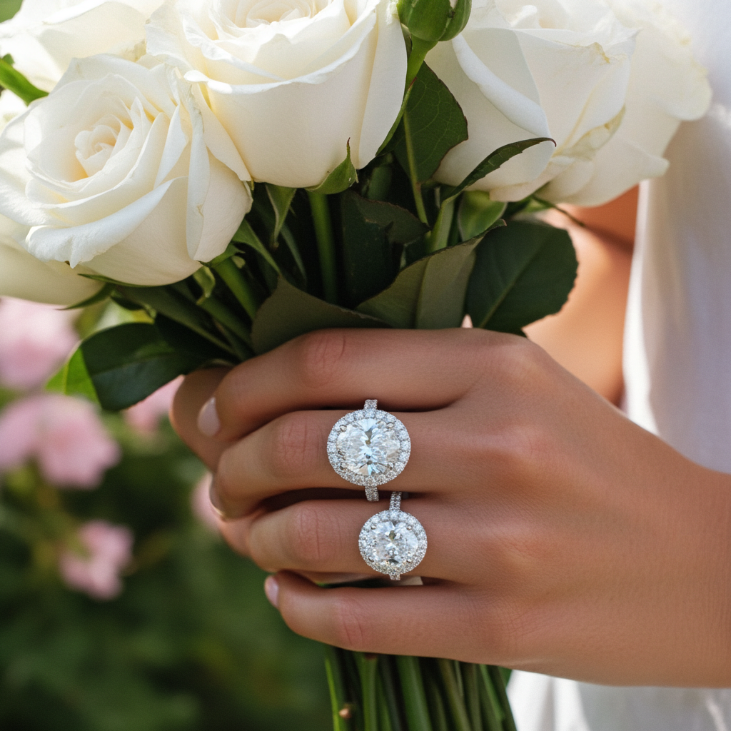 The Oval Halo Engagement Ring - 2.80ct