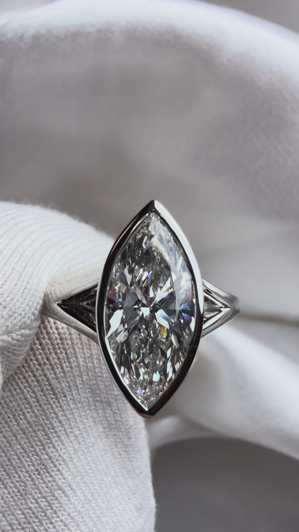 The Marquise Bezel Solitaire Engagement Ring - 2.00ct