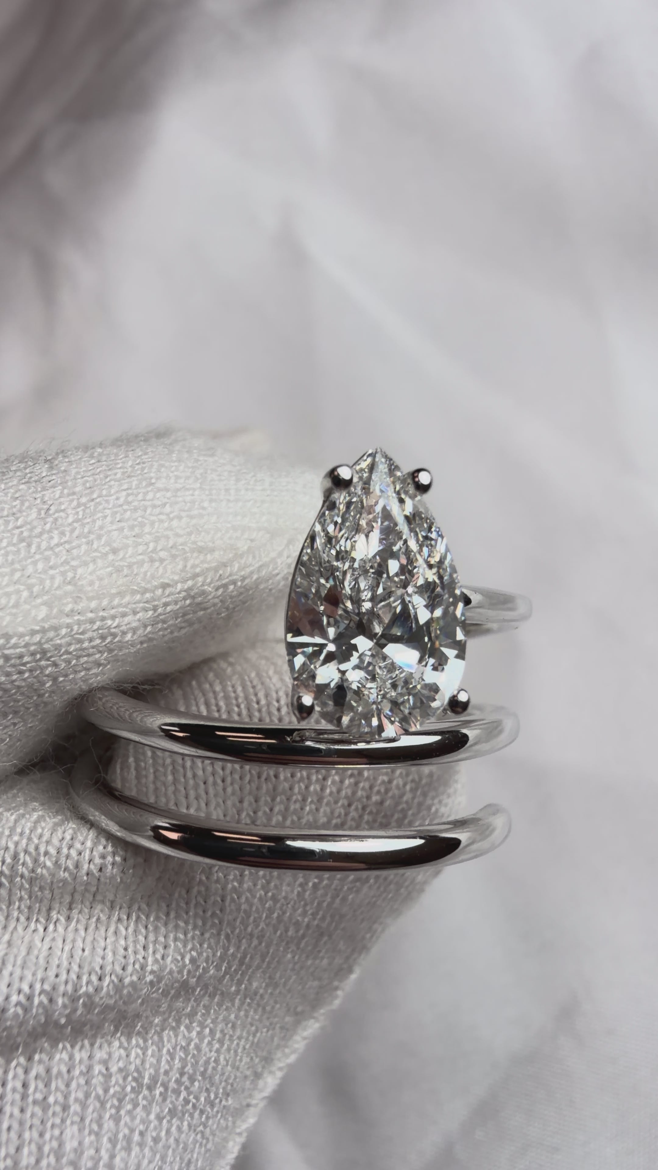 Spiral Pear Diamond Ring - 2.00ct