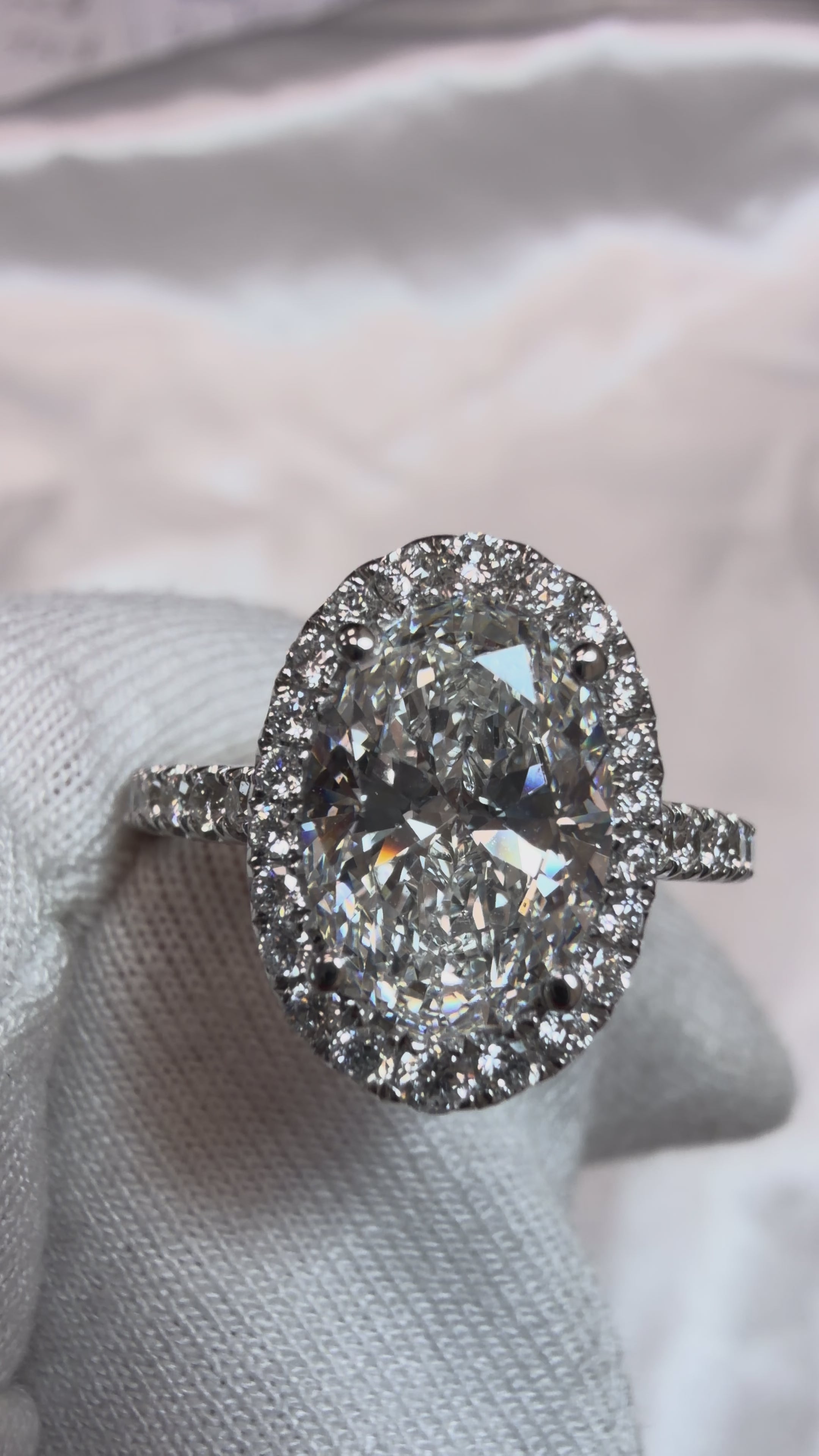 The Oval Halo Engagement Ring - 2.80ct