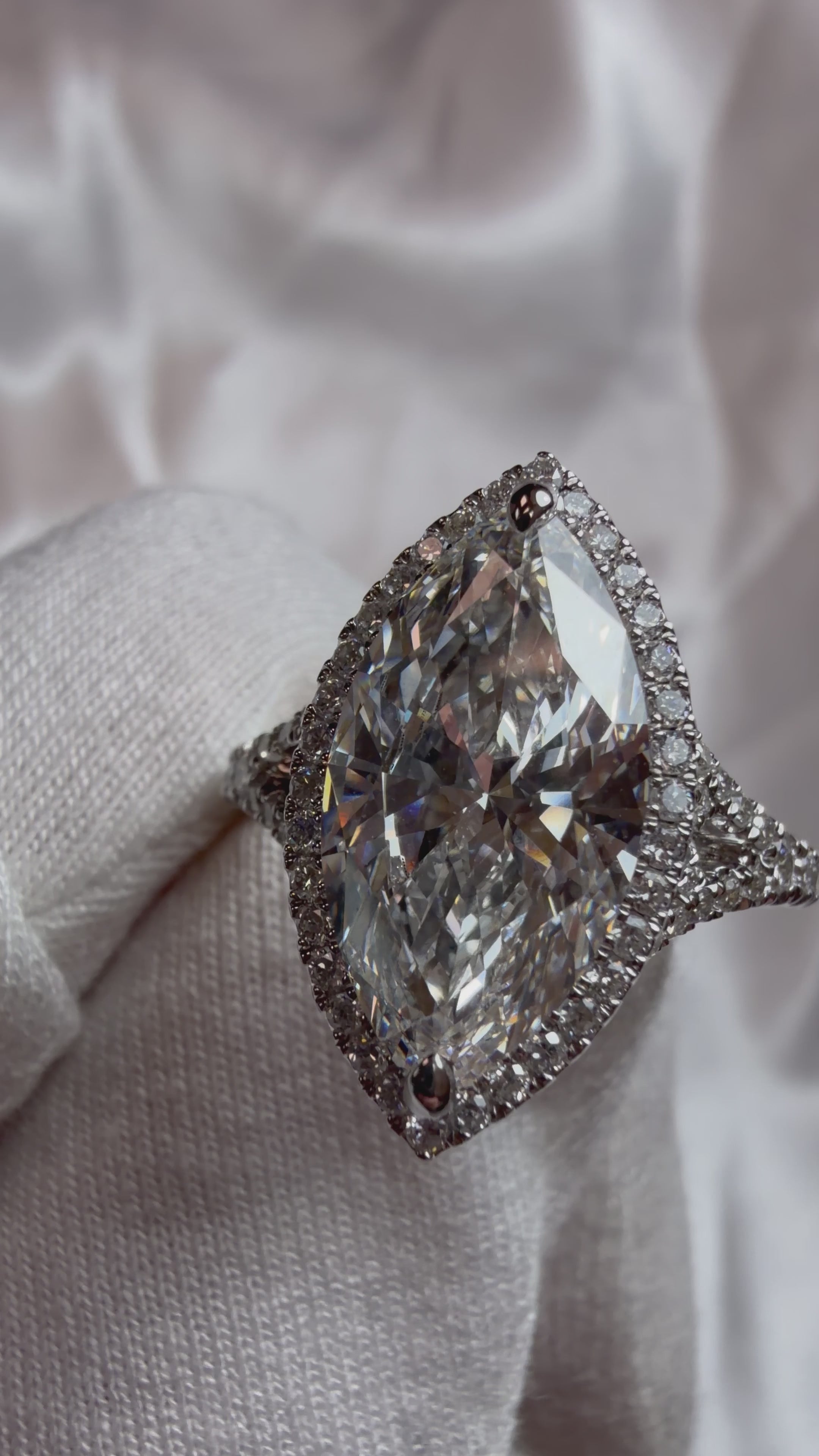 The Marquise Halo Engagement Ring - 3.00ct