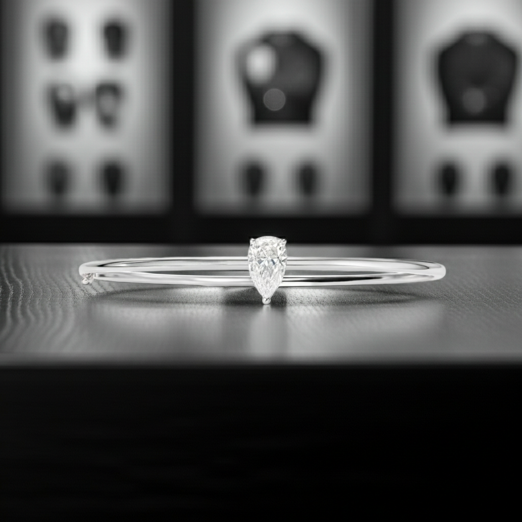 Pear Diamond Bangle - 1.00ct